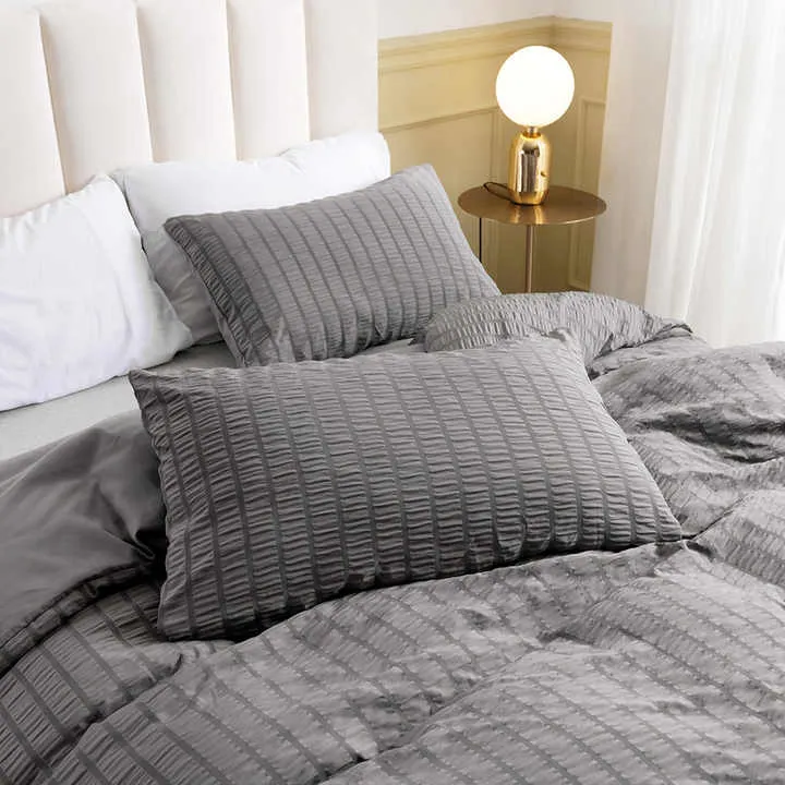 منسوجات منزلية بسيطة لون عادي طقم مفارش . Simple Home Textiles Solid Color 3 Piece Bedding Set