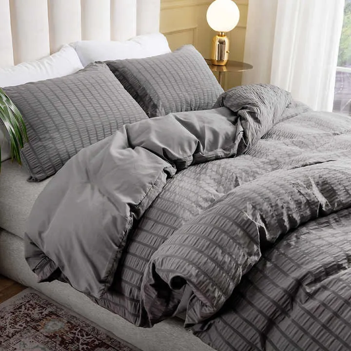 منسوجات منزلية بسيطة لون عادي طقم مفارش . Simple Home Textiles Solid Color 3 Piece Bedding Set