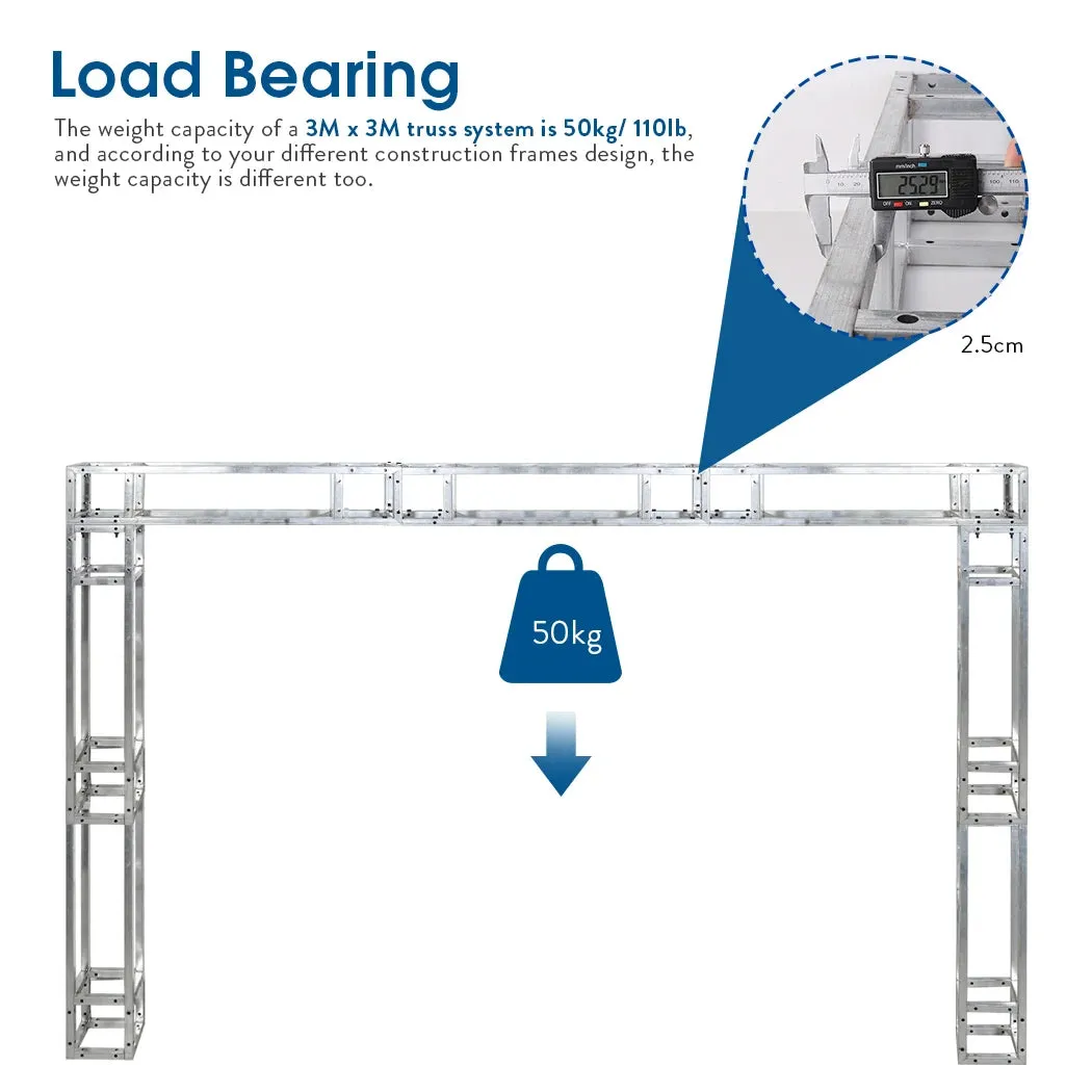 3 Piece Square Truss Tower For Stage Dj Lighting / Set