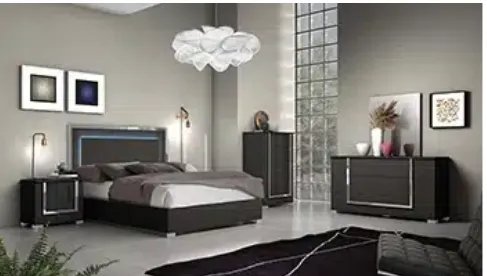 Antonio QN Bed   Dresser   1 NS Elm Grey Wood