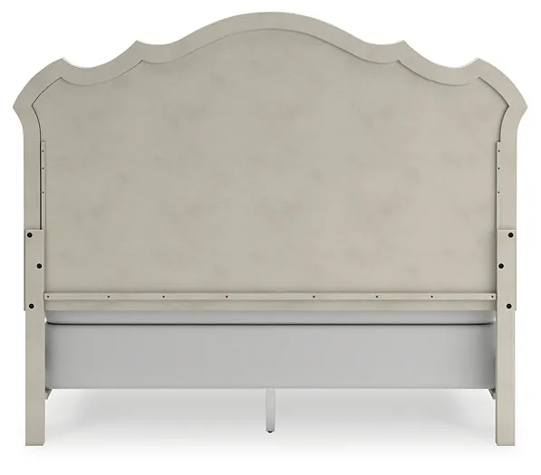 Arlendyne King Upholstered Bed with Mirrored Dresser and 2 Nightstands