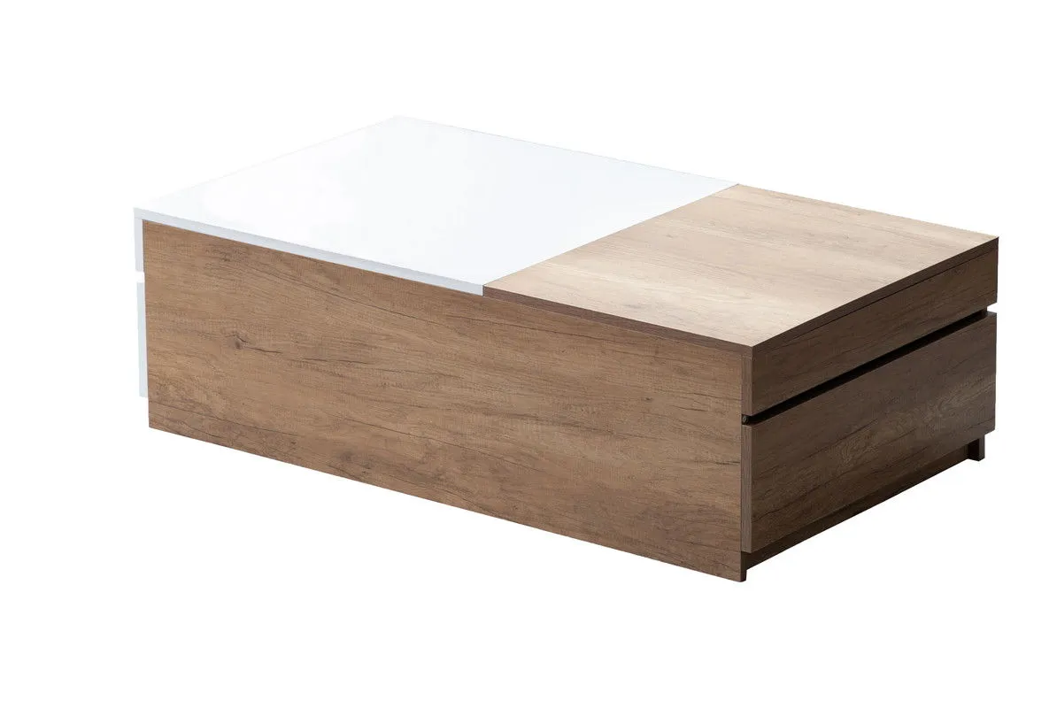 Arlo - Wood Finish Coffee Table With Hidden Compartments And 2 Drawers - Light Brown by Couch.com