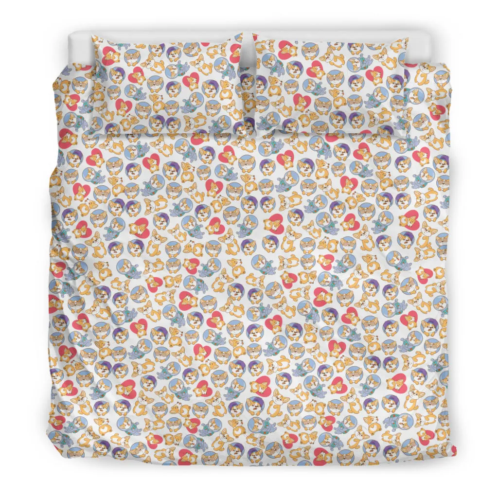 Corgi Pet Beige Bedding Set