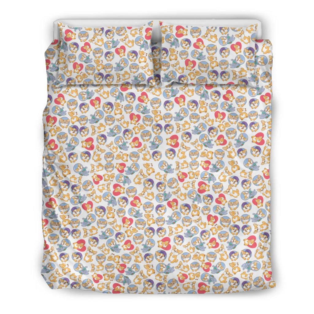 Corgi Pet Beige Bedding Set