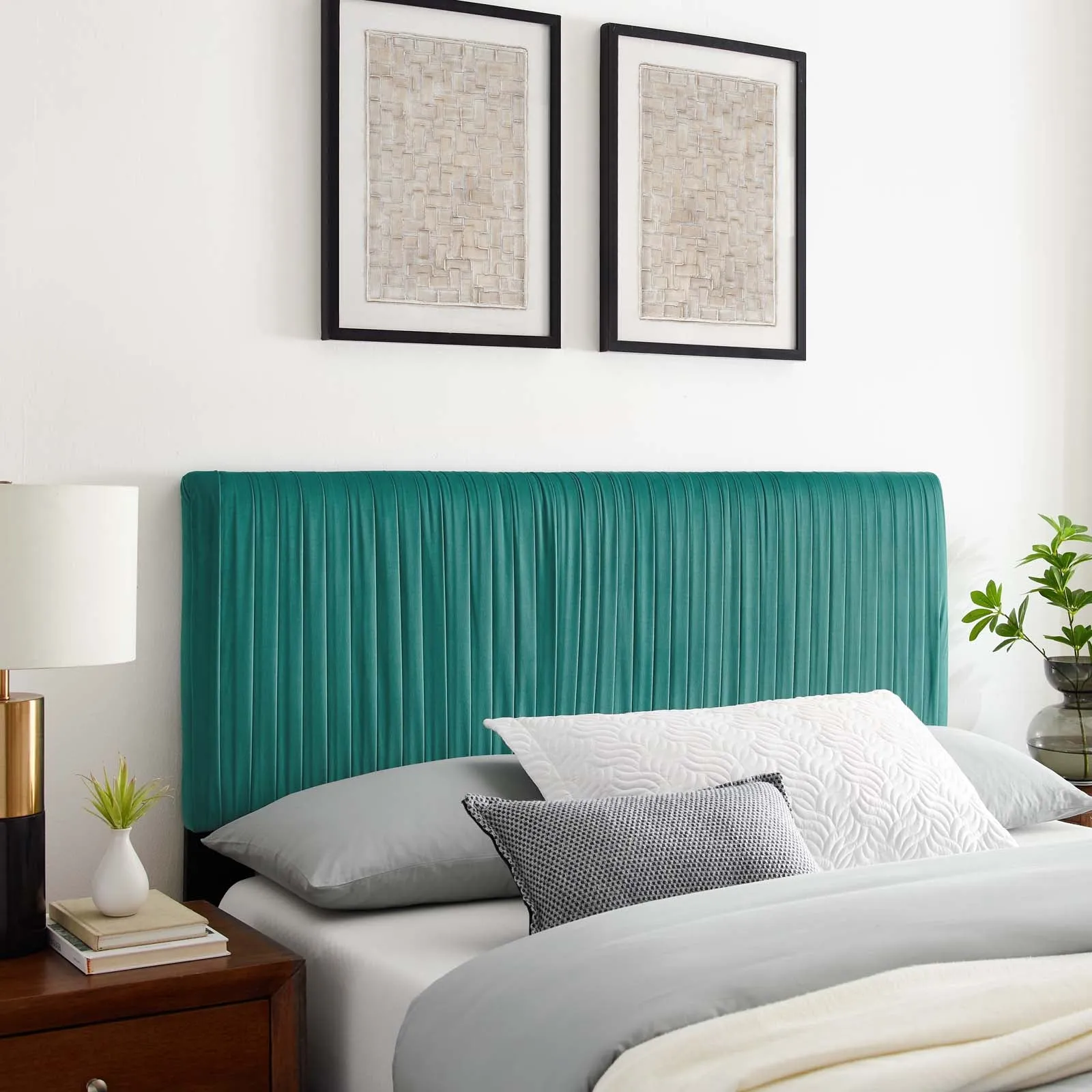 Eloise Channel Tufted Performance Velvet King/California King Headboard