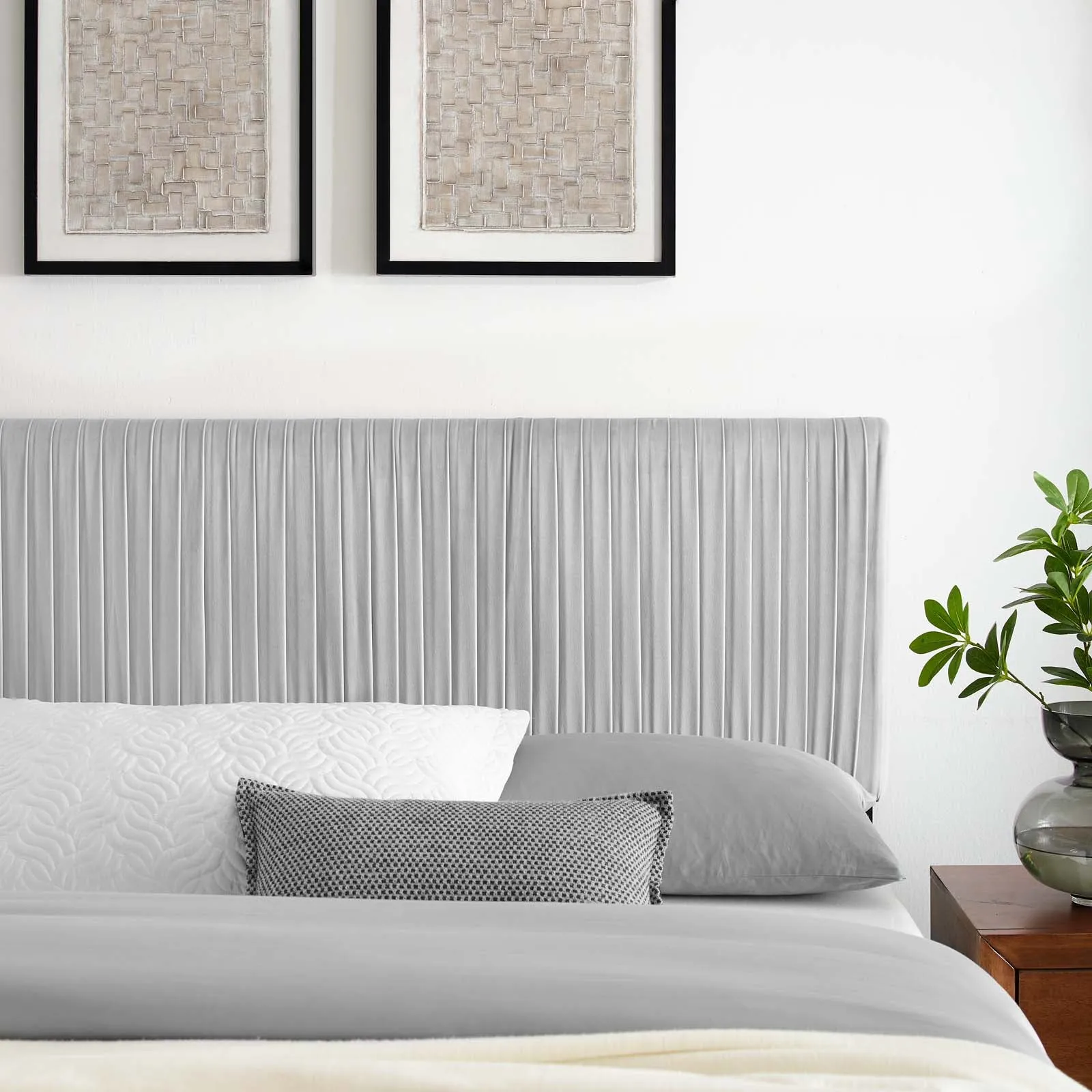 Eloise Channel Tufted Performance Velvet King/California King Headboard