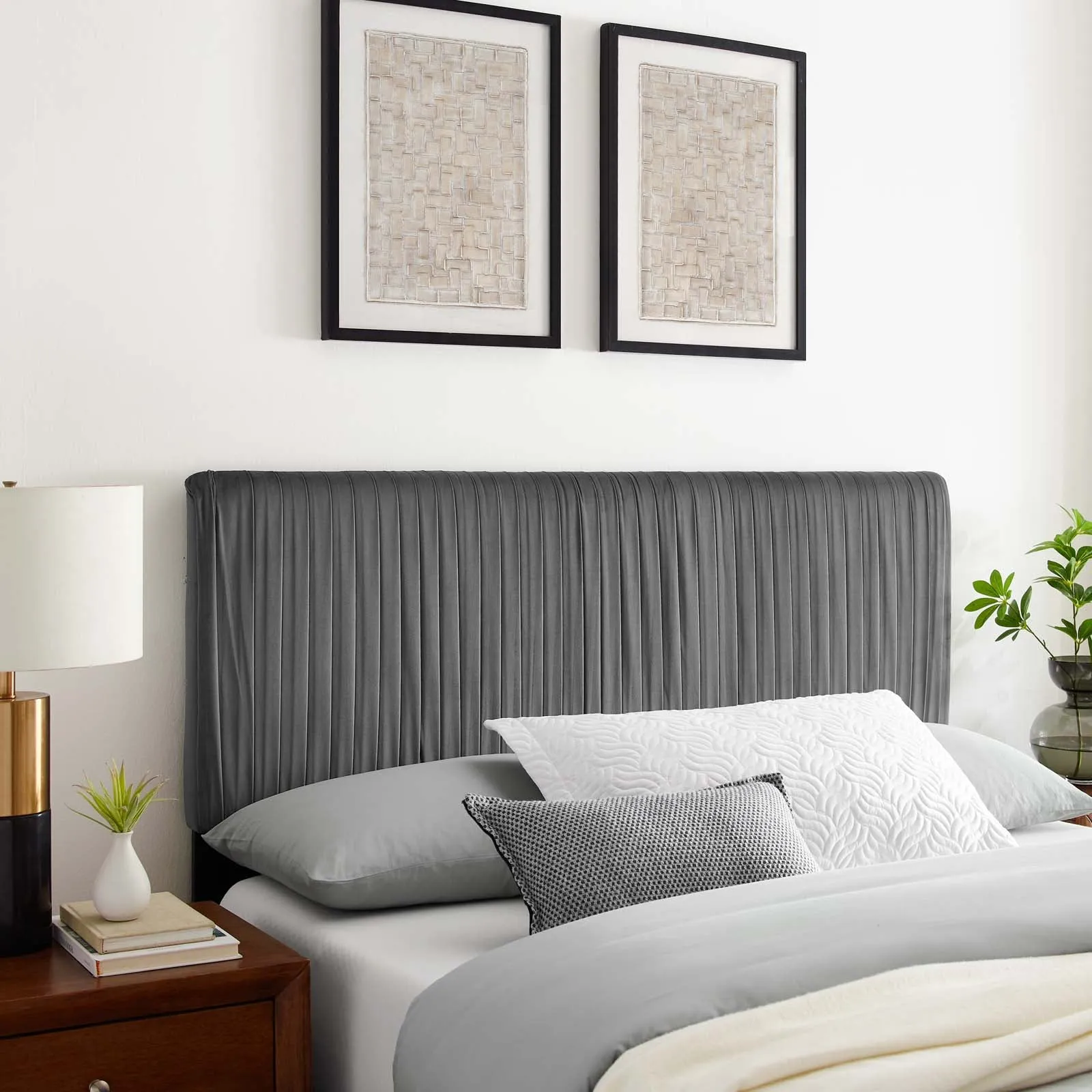 Eloise Channel Tufted Performance Velvet King/California King Headboard