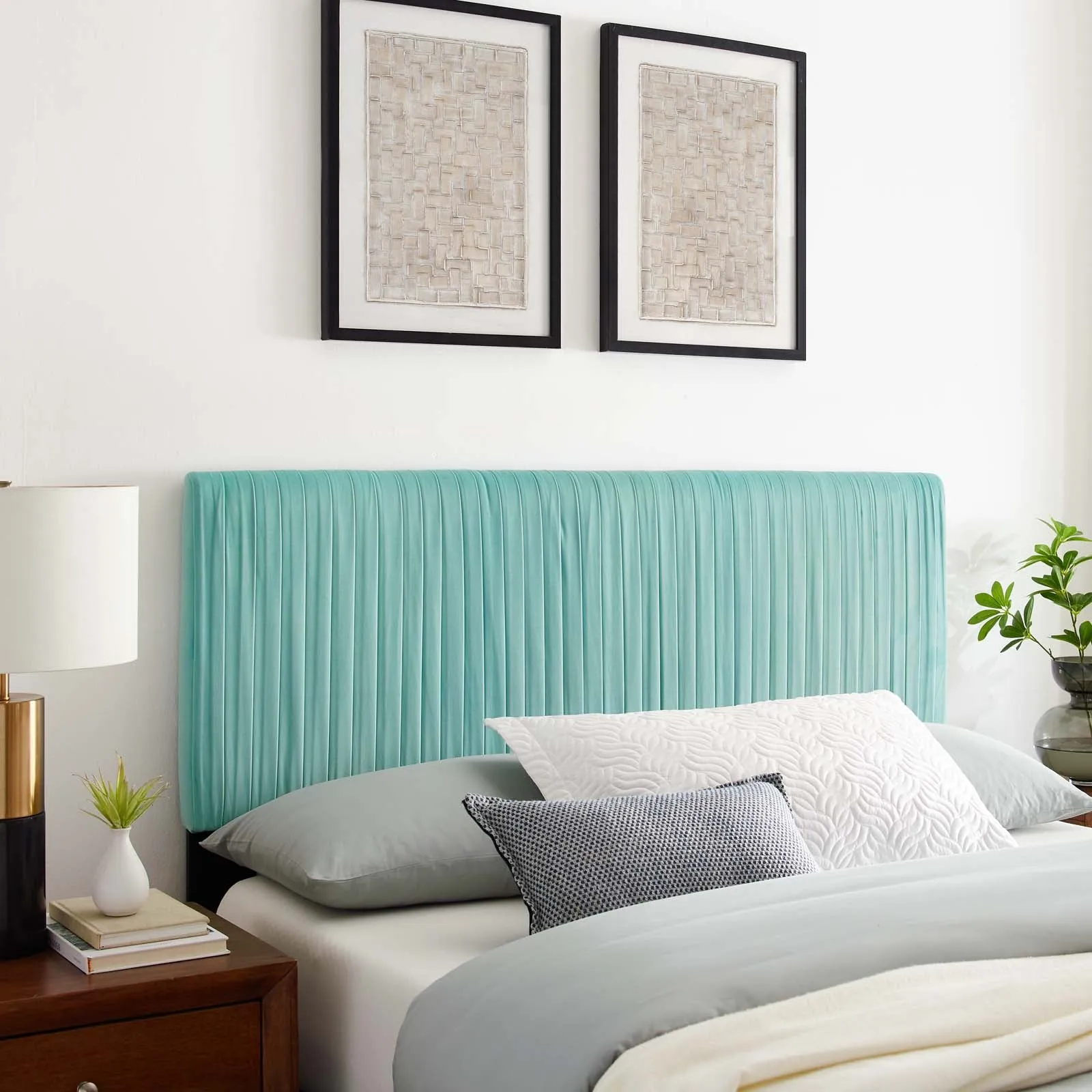 Eloise Channel Tufted Performance Velvet King/California King Headboard
