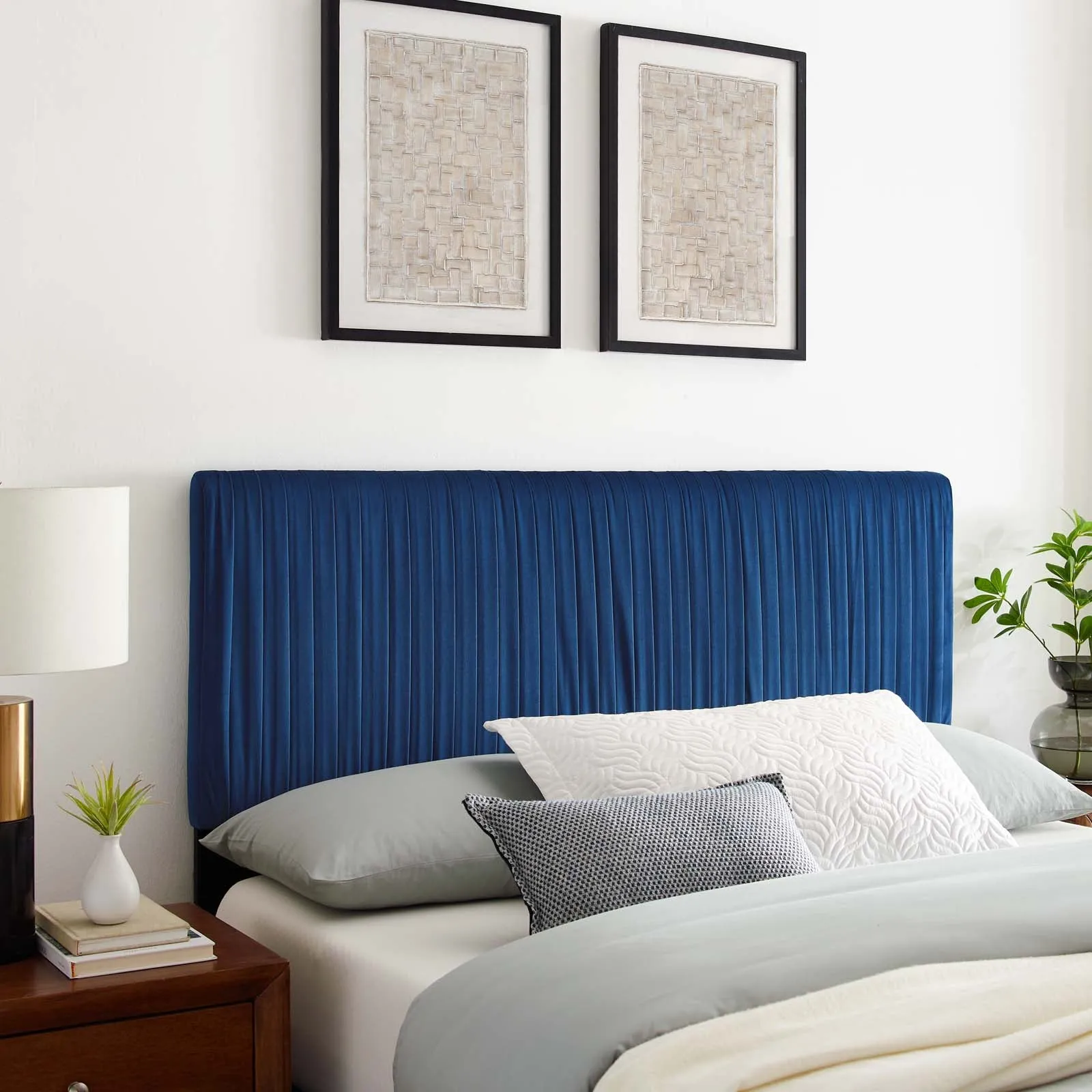 Eloise Channel Tufted Performance Velvet King/California King Headboard