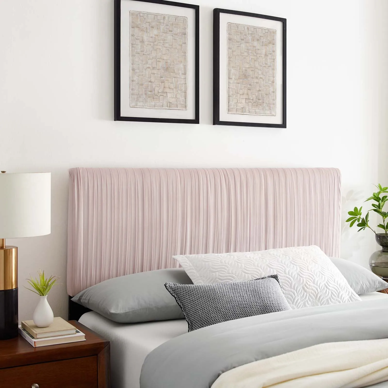 Eloise Channel Tufted Performance Velvet King/California King Headboard