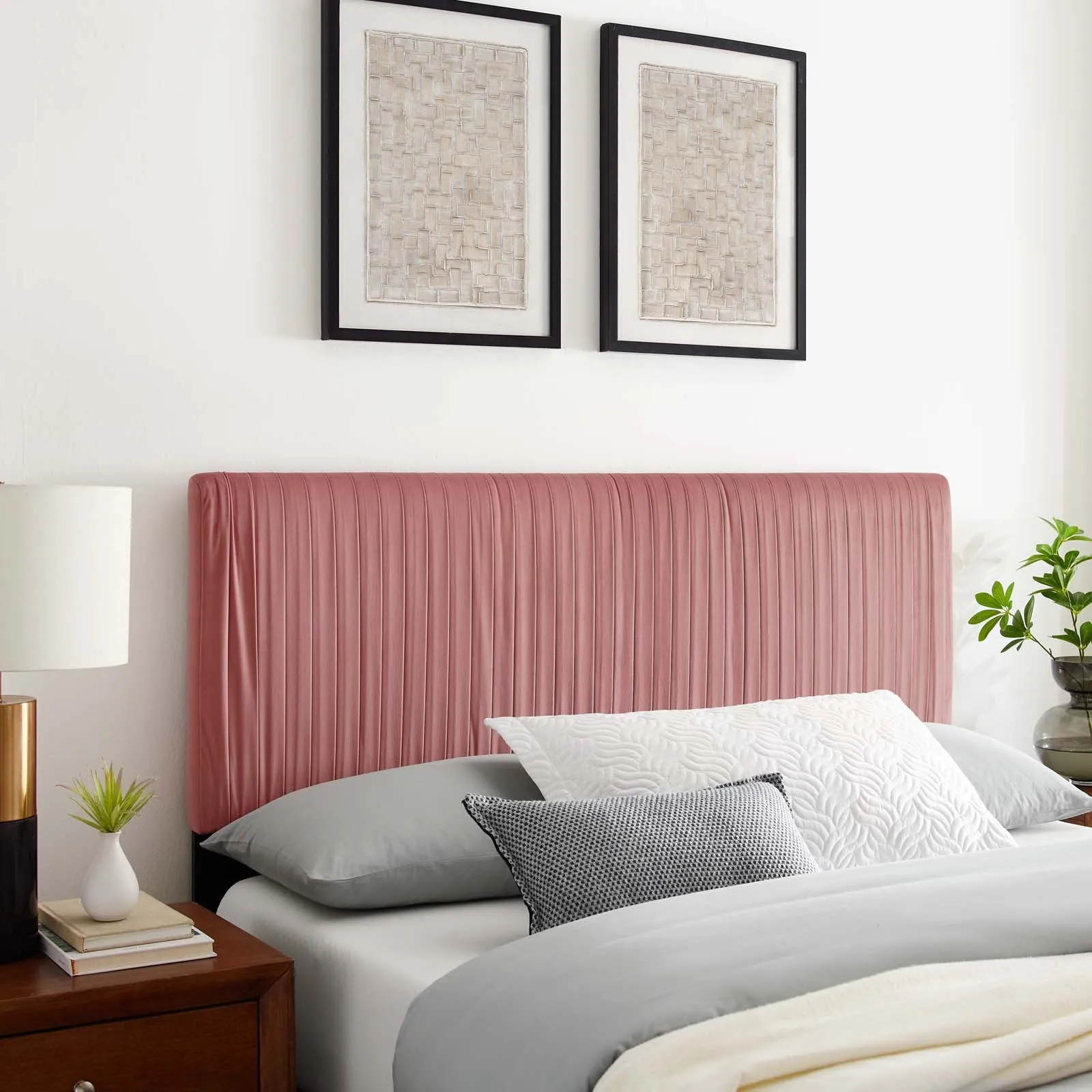 Eloise Channel Tufted Performance Velvet King/California King Headboard