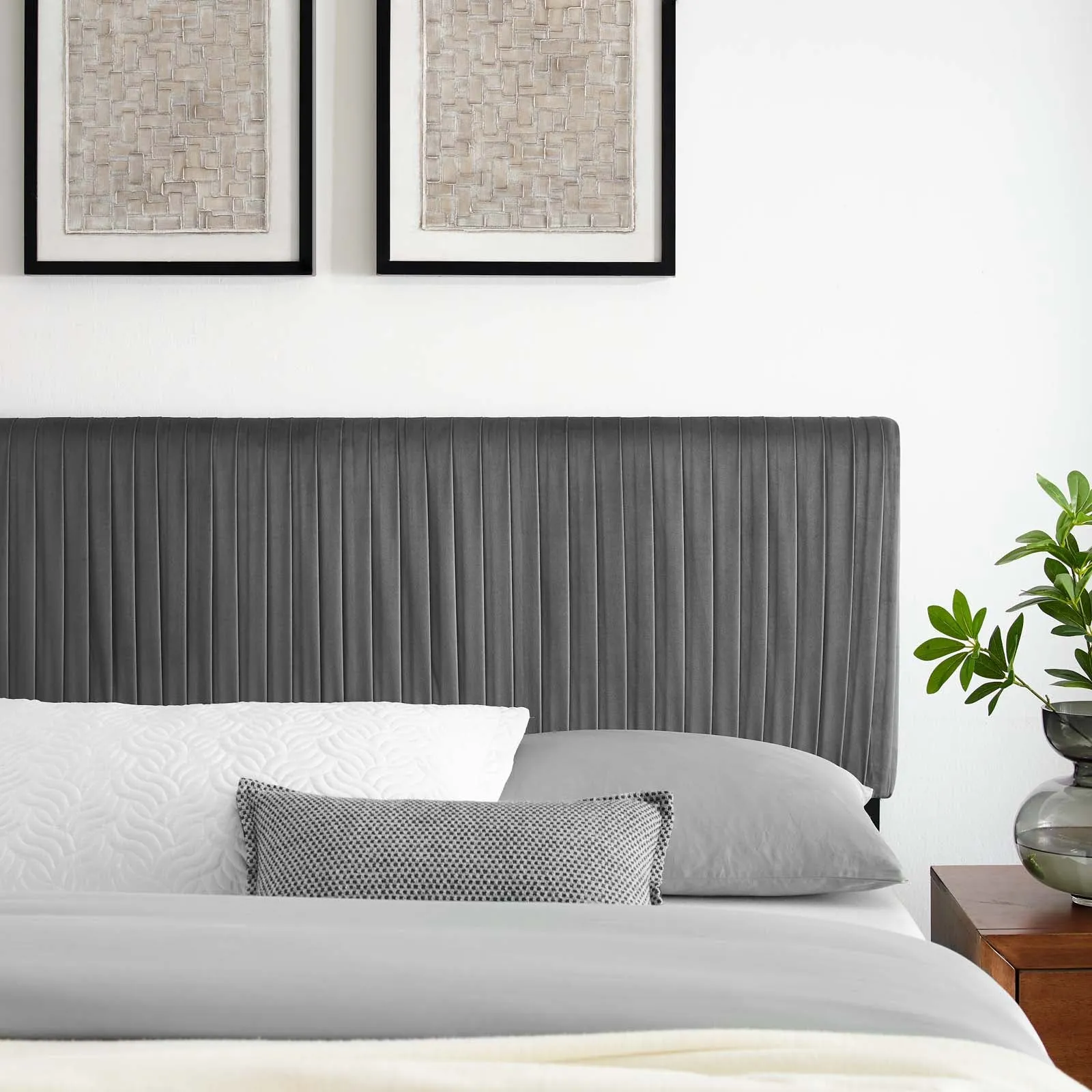 Eloise Channel Tufted Performance Velvet King/California King Headboard