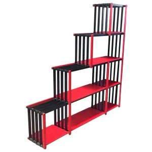 Flexible Wood Bookcase , Italy. 1980s