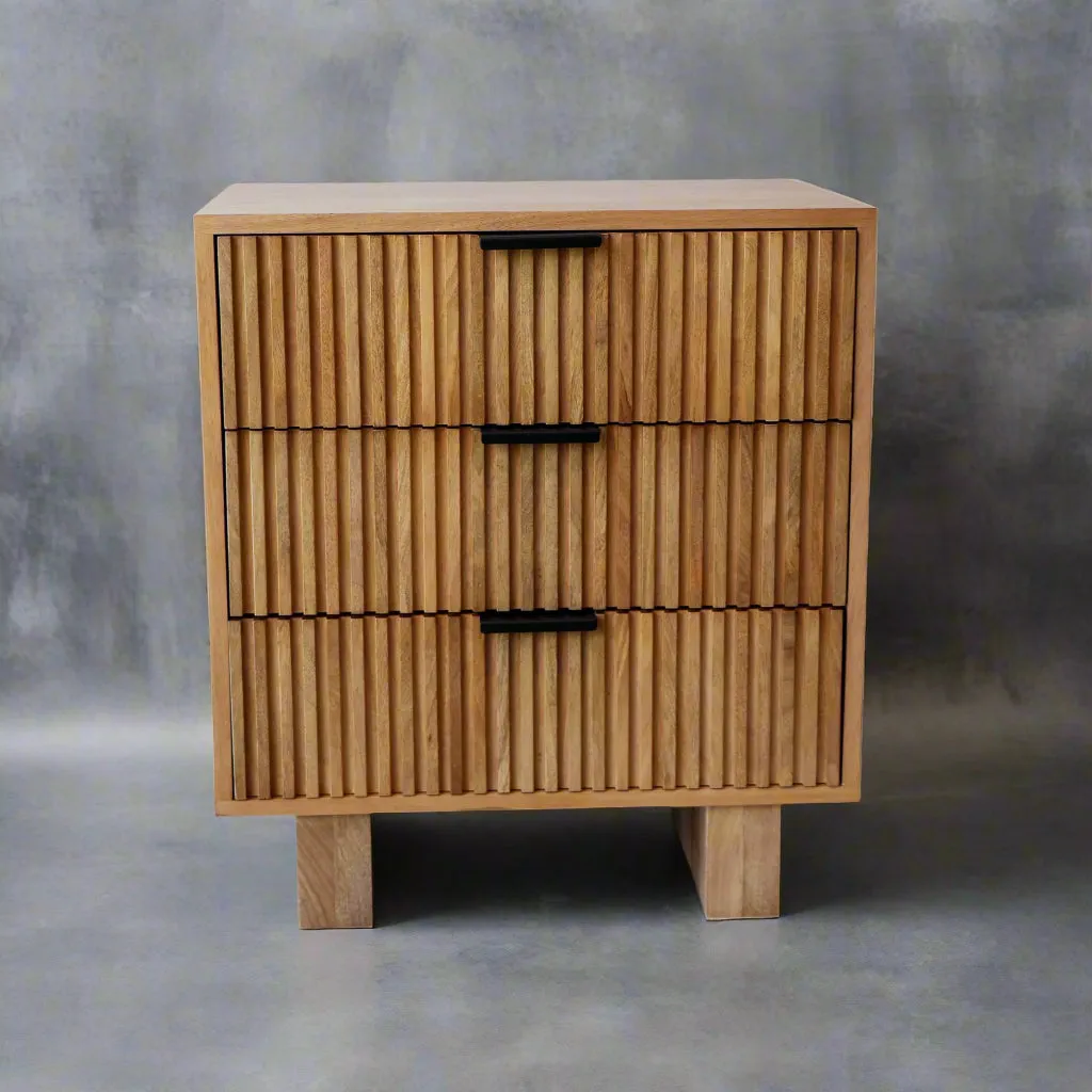 Fluted Nightstand