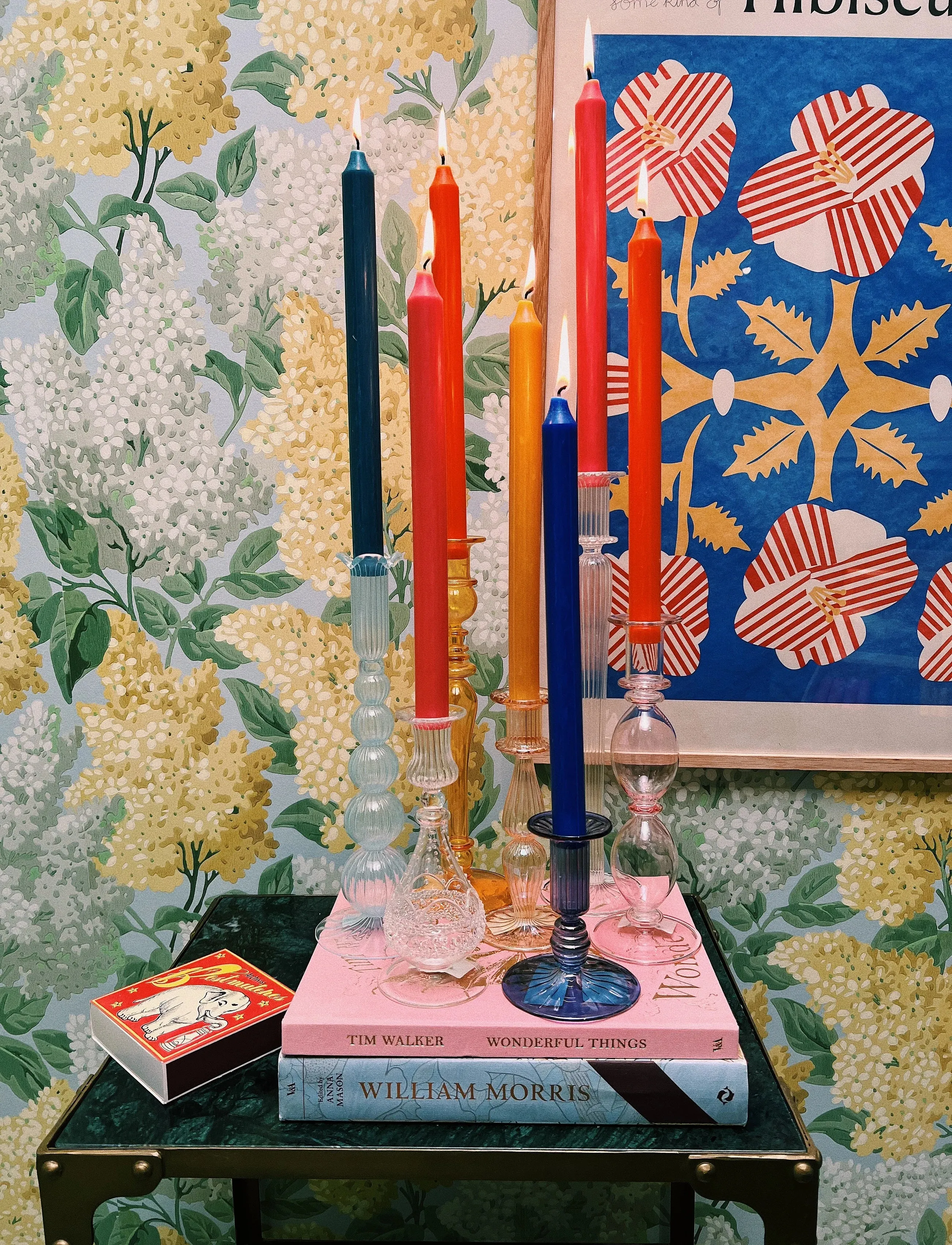 Glass Candle Holder (Ocean)