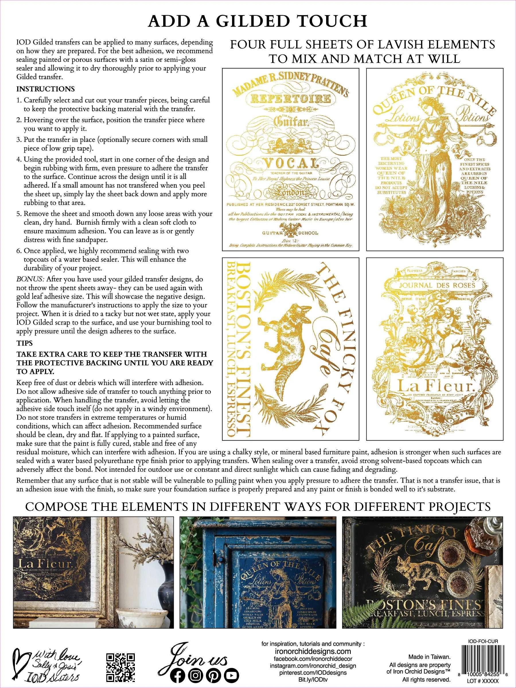 IOD Curated Signage Foil Transfer