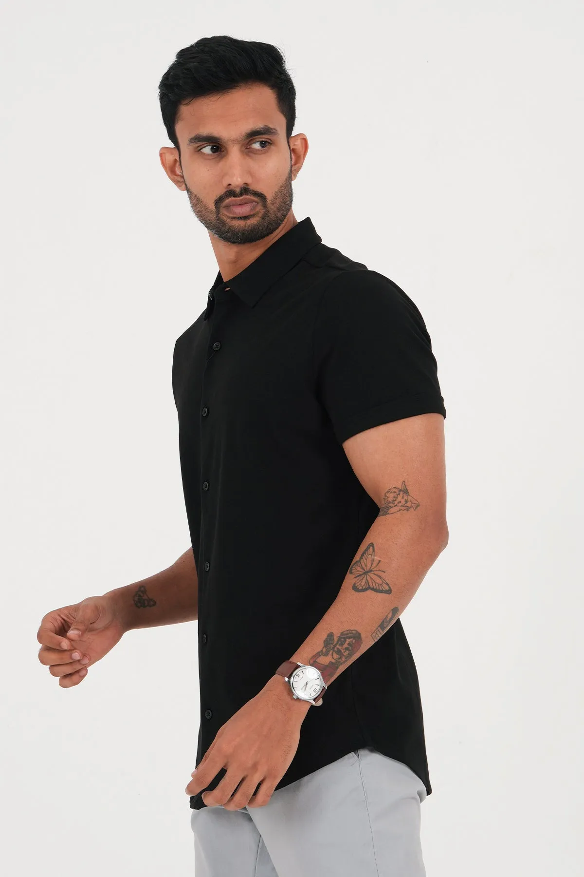 King Street TIMELESS Premium Men's Short Sleeve Casual Shirt