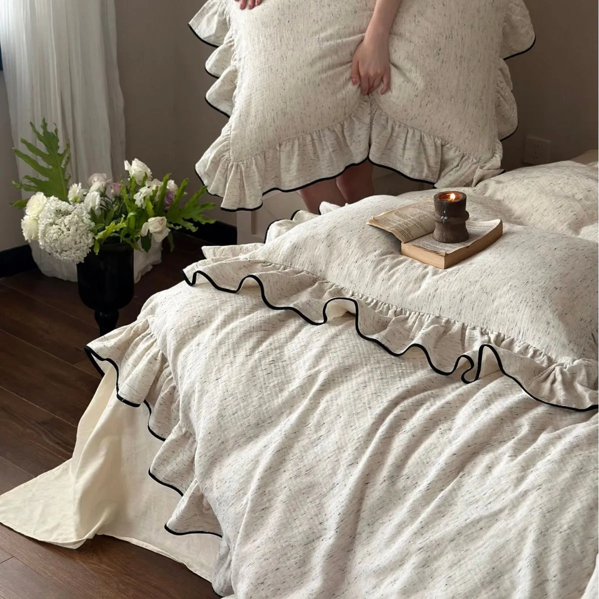 Élise French Ruffled Double Gauze Bedding Bundle