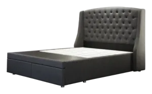 Mermaid Upholstered Bed with storage draws - Queen / King