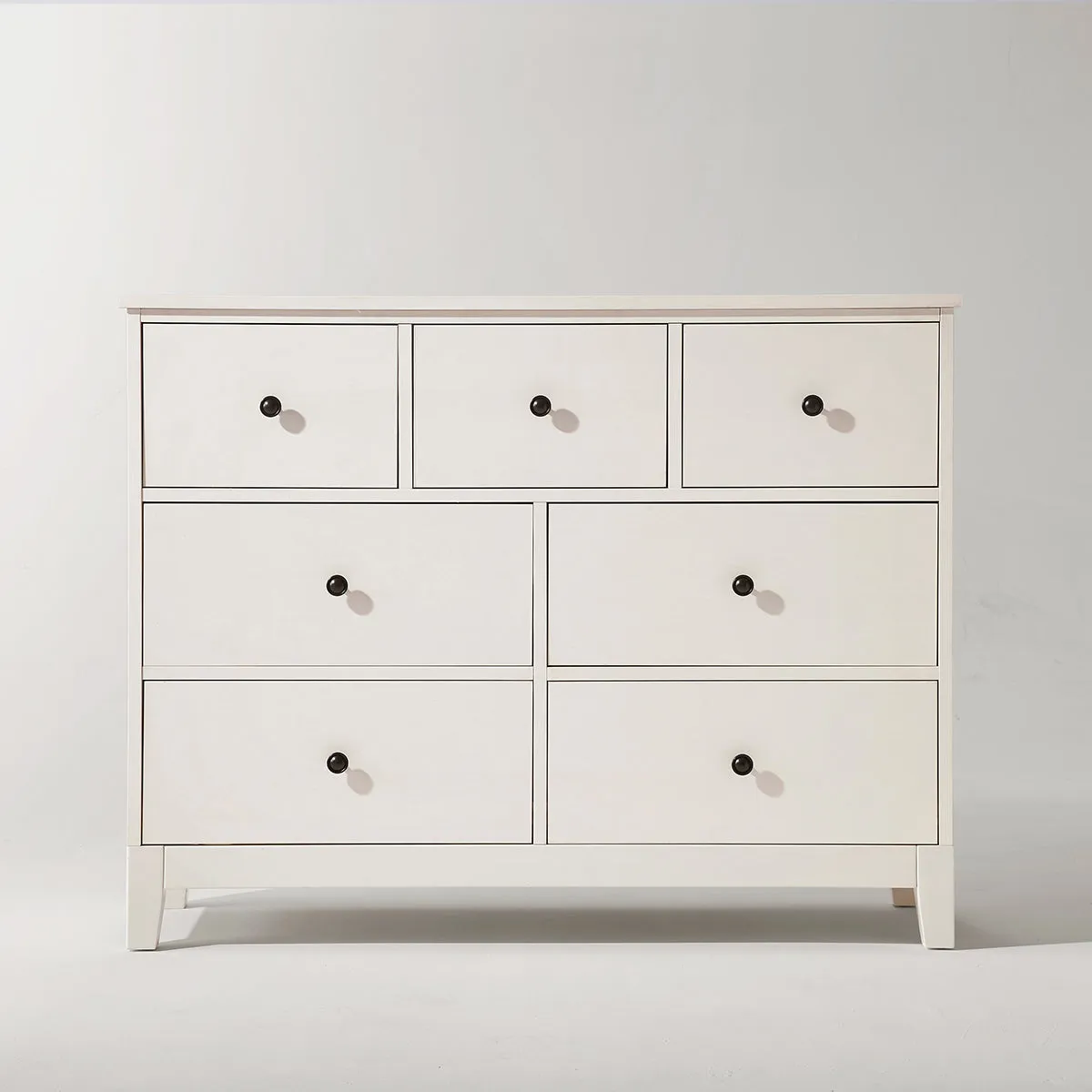 Minimalist Cream 7 Drawer Storage Cabinet