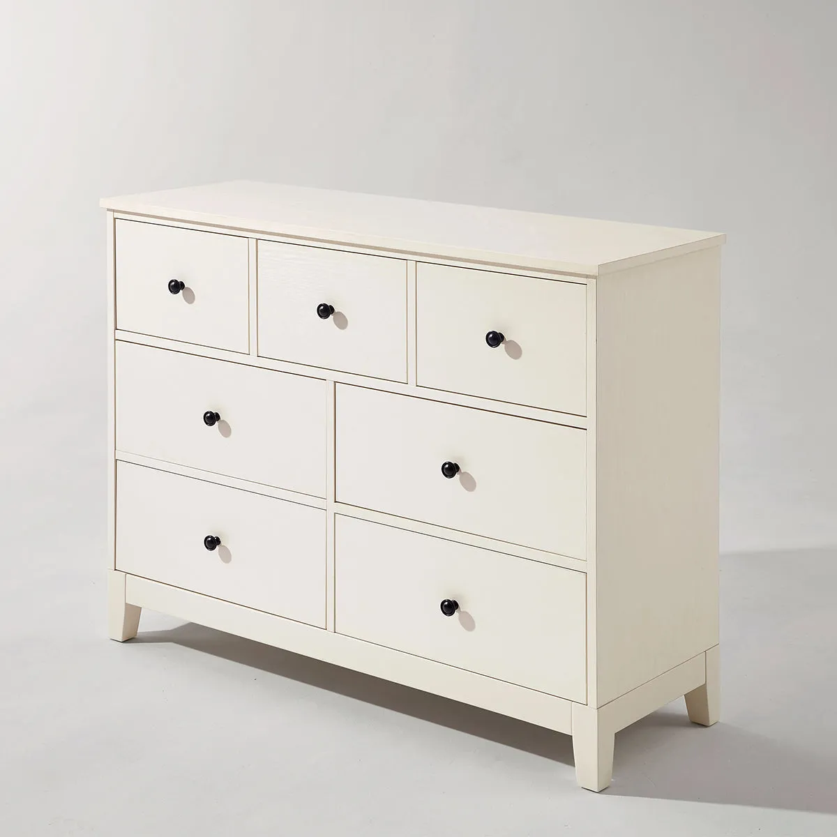 Minimalist Cream 7 Drawer Storage Cabinet