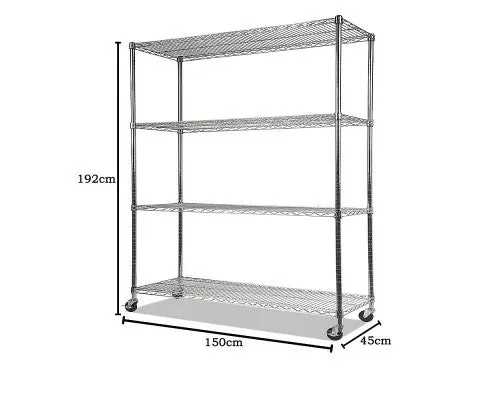 Modular Wire Storage Shelf 1500 x 450 x 1800mm Steel Shelving