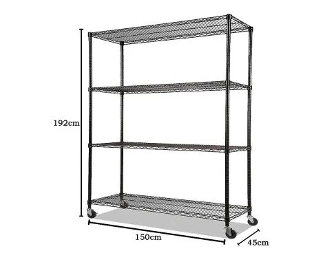 Modular Wire Storage Shelf 1500 x 450 x 1800mm Steel Shelving