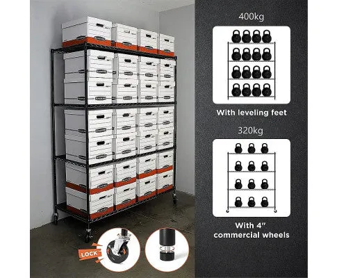 Modular Wire Storage Shelf 1500 x 450 x 1800mm Steel Shelving
