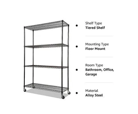 Modular Wire Storage Shelf 1500 x 450 x 1800mm Steel Shelving