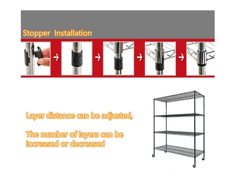Modular Wire Storage Shelf 1500 x 450 x 1800mm Steel Shelving