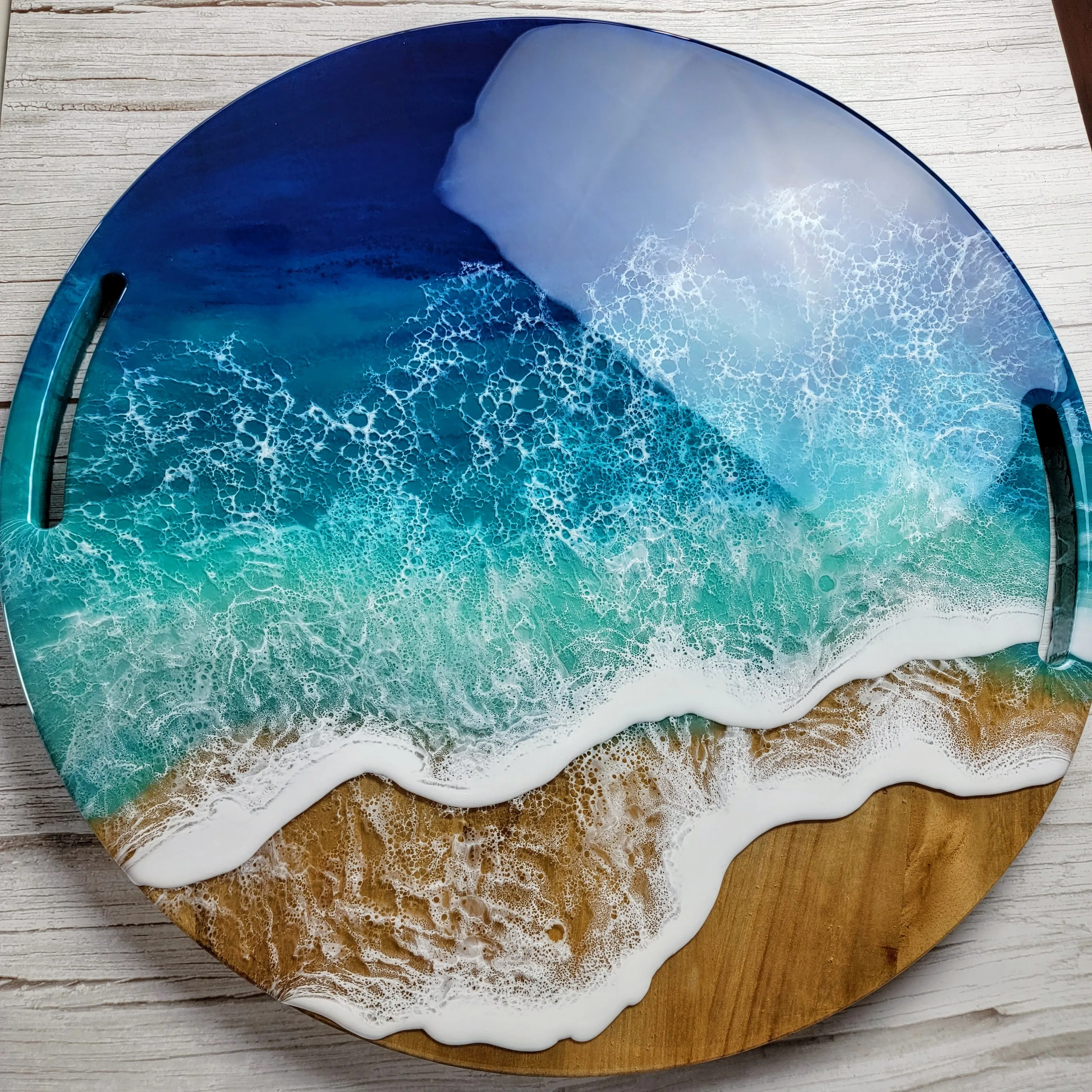 Ocean Wave Storage Basket Table