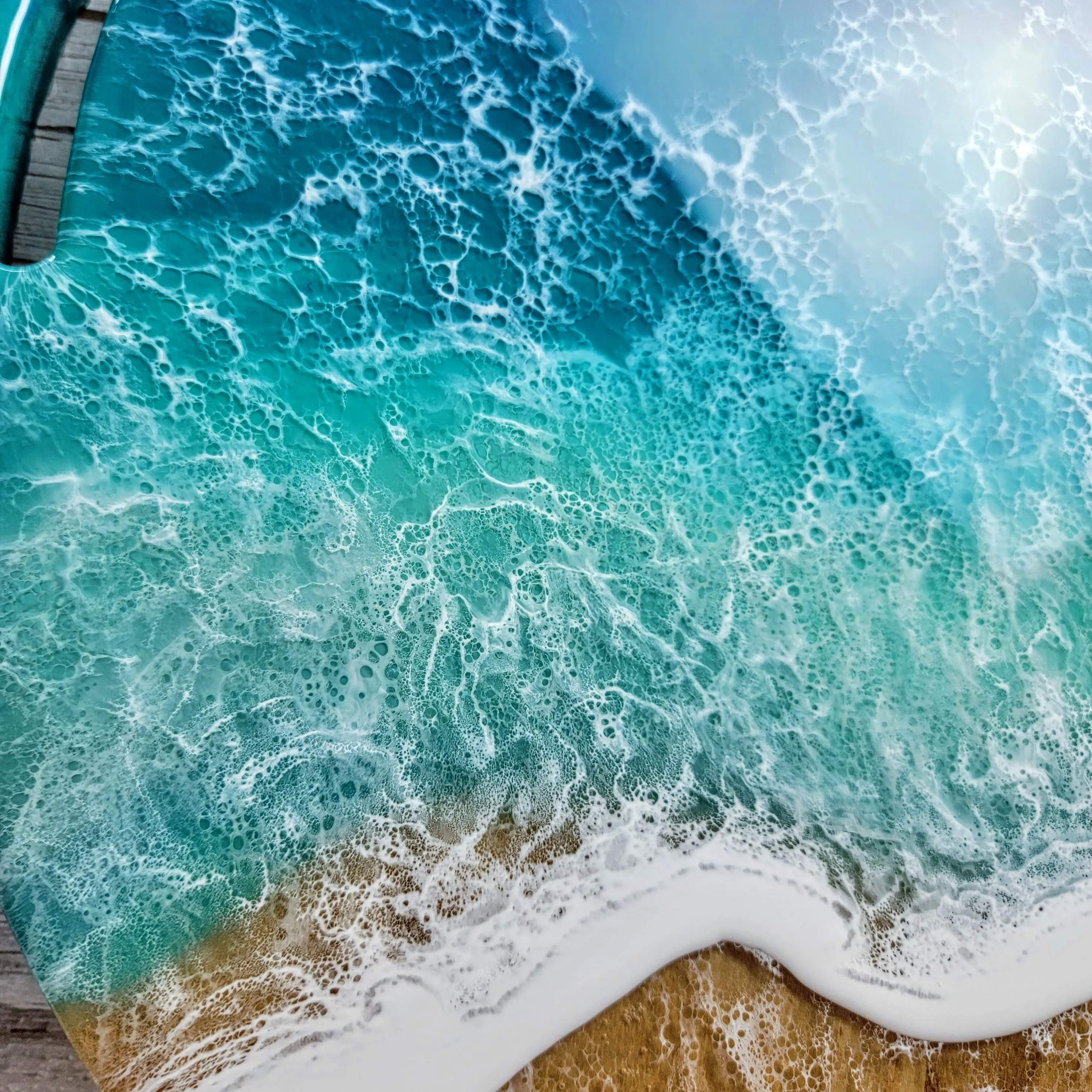 Ocean Wave Storage Basket Table