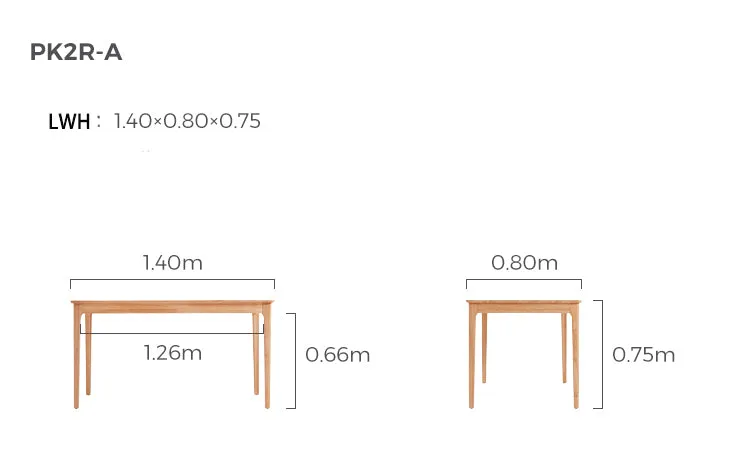 Organic Solid Wood Dining Table