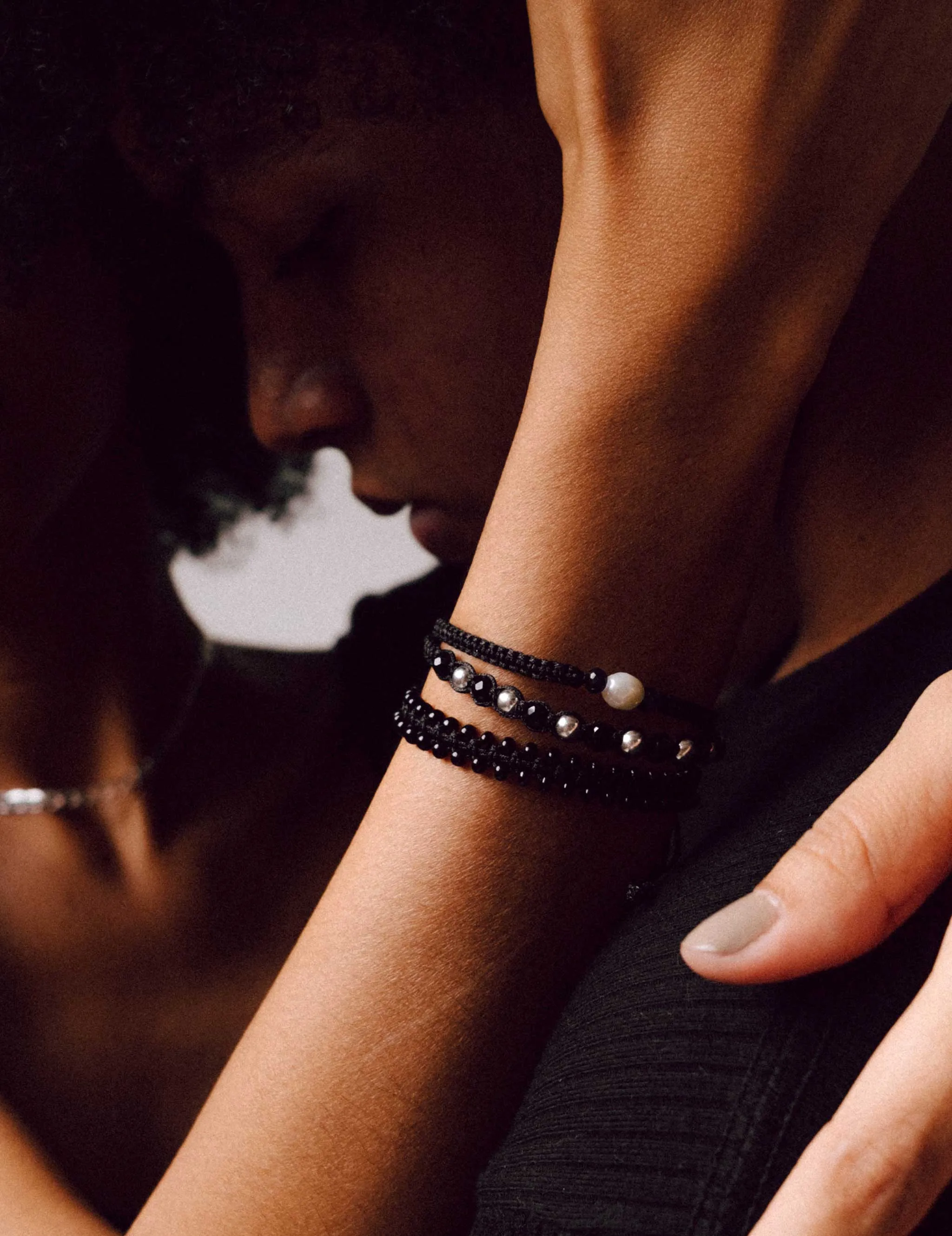 Pearl Stacker in Black