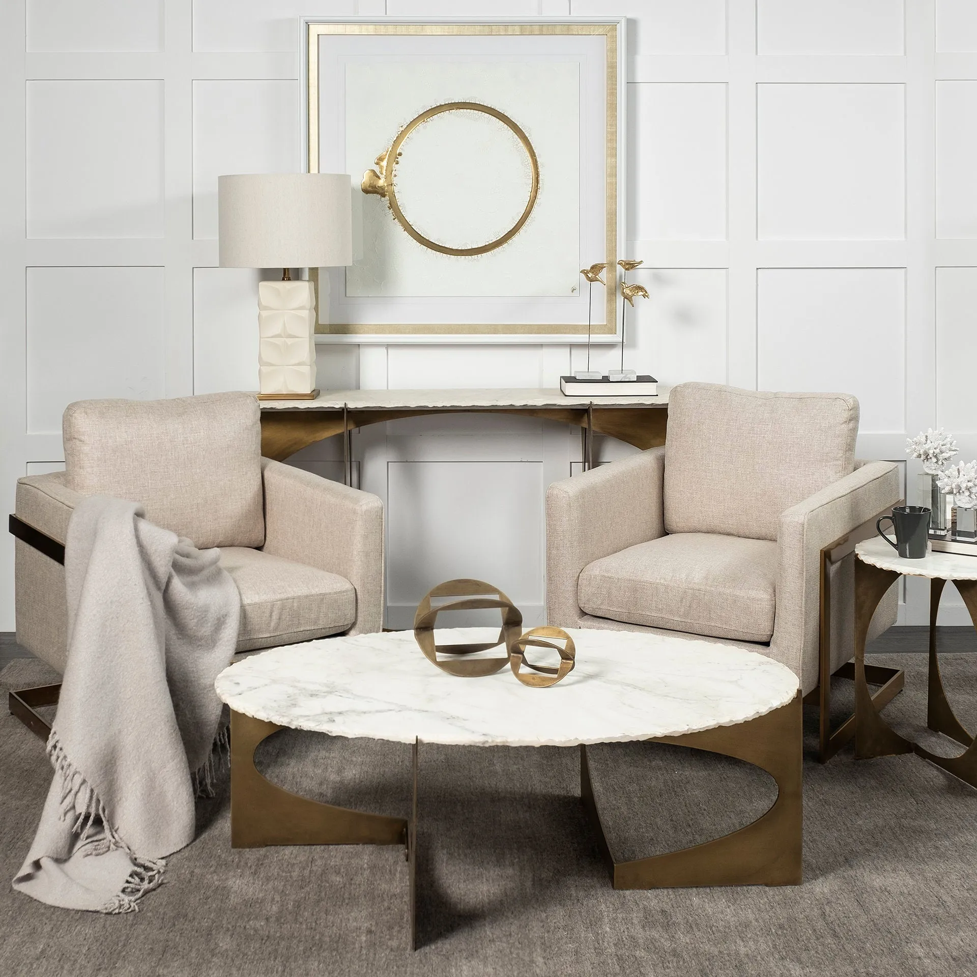 Reinhold End Table | White