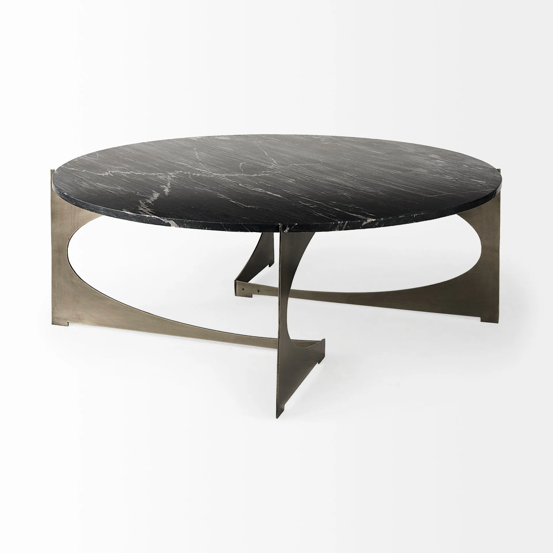 Reinhold Round Coffee Table | Black