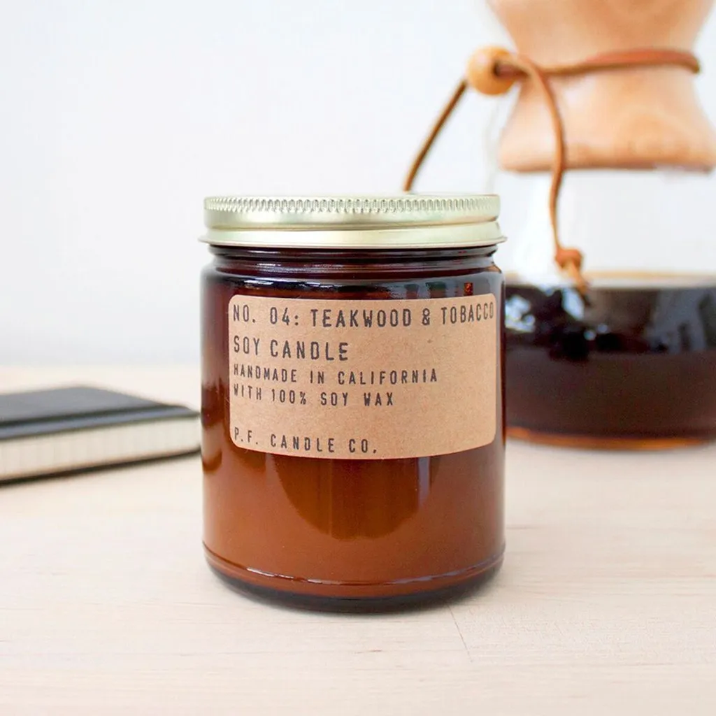 Teakwood   Tobacco Soy Candle - Standard by PF Candle Co