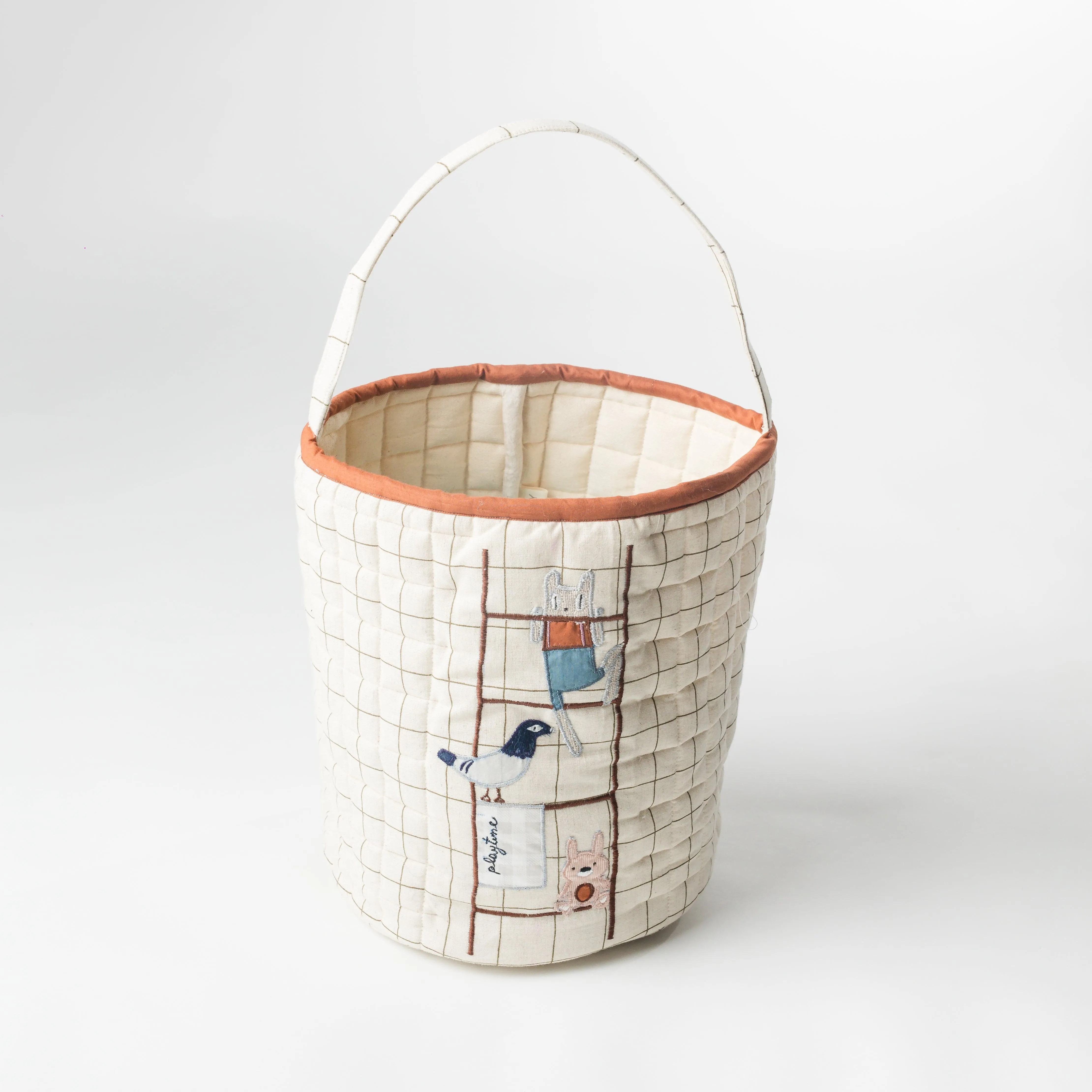 The Ladder Storage Basket (Handcrafted Patchwork)
