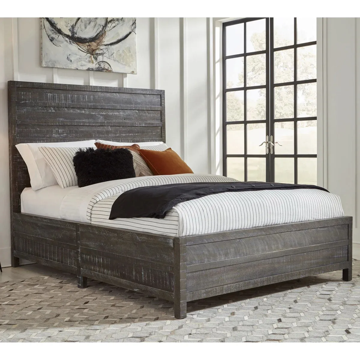 Torsten California King Bedroom Collection in Gunmetal