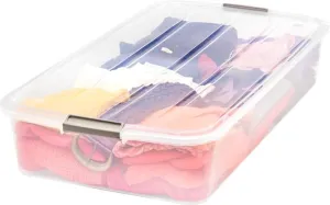 Under Bed Storage Box with Easy Slide Low-friction Disks - 12.5 gal. (50 qt.)