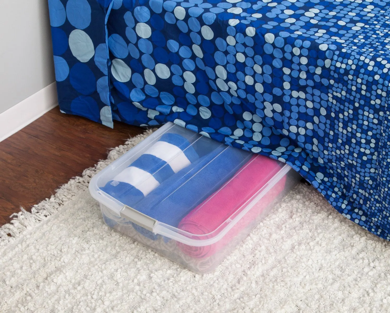 Under Bed Storage Box with Easy Slide Low-friction Disks - 12.5 gal. (50 qt.)